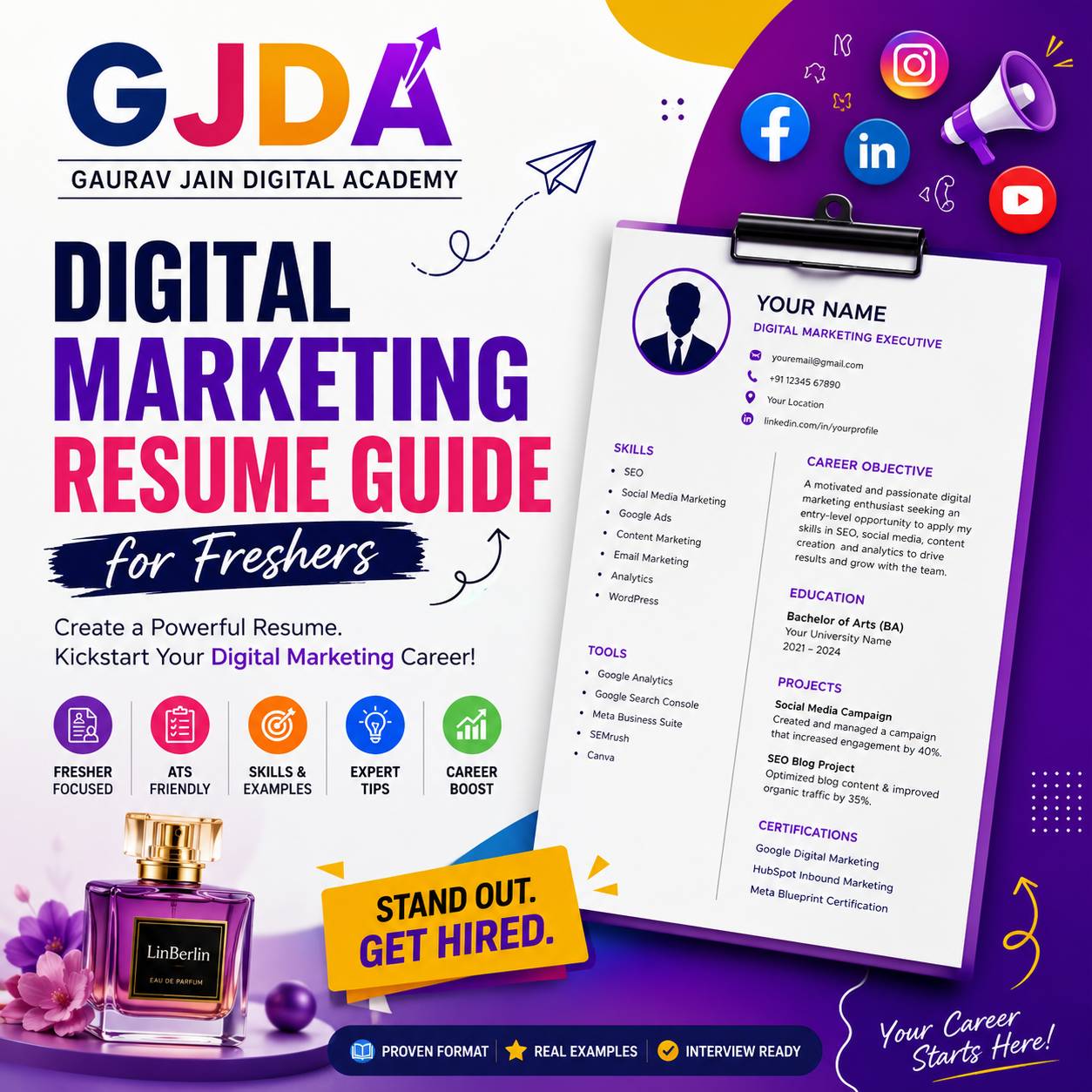 How to Build a Professional Digital Marketing Resume for Freshers That Gets Noticed