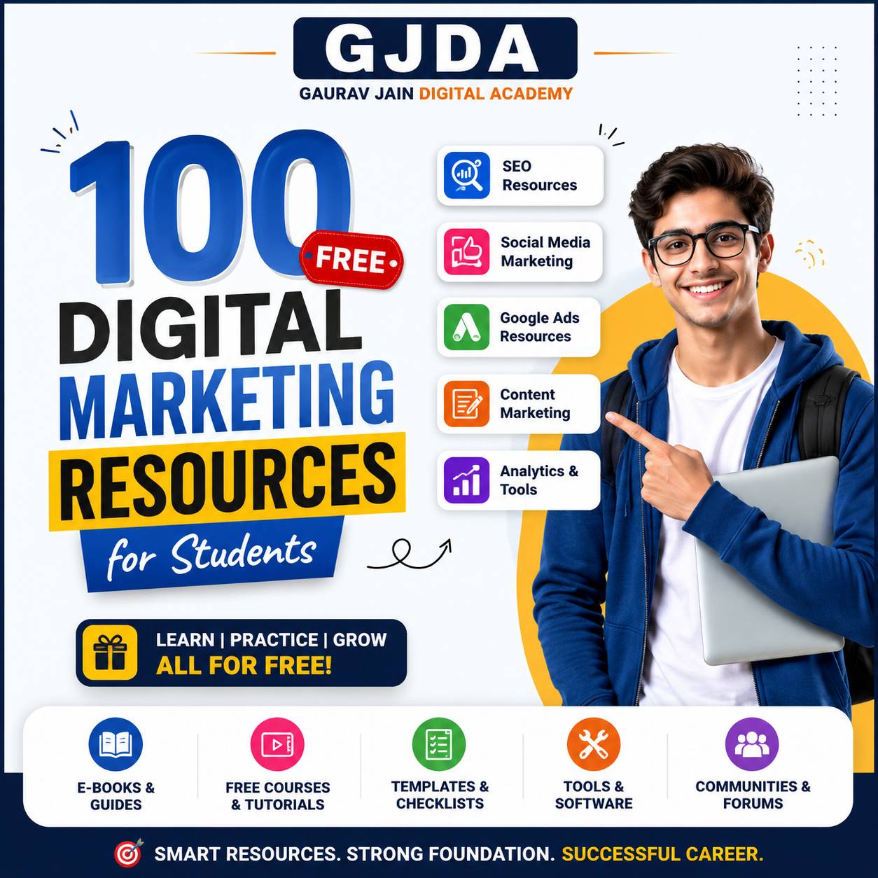 100 Free Digital Marketing Resources Every Student Needs